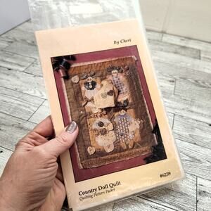 Country Doll Quilt Vintage 1980s Craft Pattern Packet 6259 by‎ Cheri